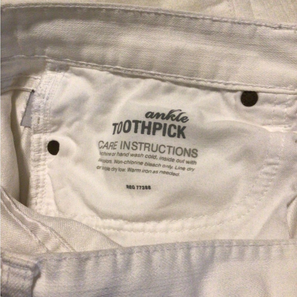 J. Crew Jeans Size 30 White Toothpick Ankle - Picture 4 of 11